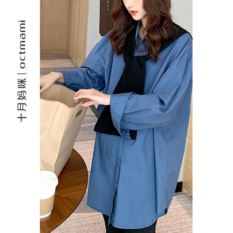 【新品】十月妈咪孕妇怀孕期新款衬衫 十月妈咪母婴专营衬衫/雪纺衫