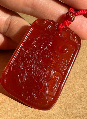 红玛瑙火麒麟挂件缺火补火