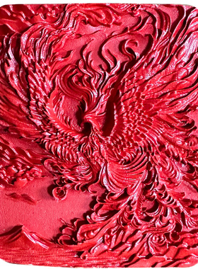 正宗红朱砂五行补火朱雀吊坠 男女吉祥火凤凰缺火离为火祥云挂件