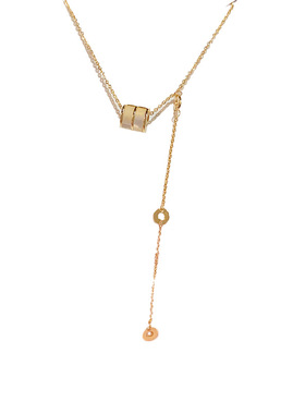 韩式时尚气质贝壳滚轮项链女小众设计感百搭颈链独特设计感锁骨链