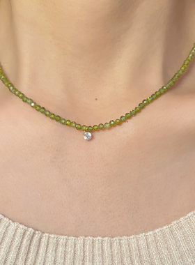 AFunnyStory抹茶绿复古项链