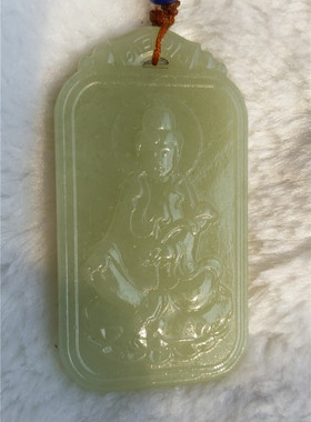 和田玉如意观音吊坠男款