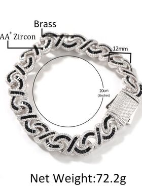 欧美嘻哈新款12mm8字无限古巴