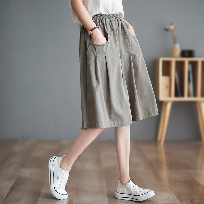 大码胖mm显瘦宽松阔腿五分裤子女士夏季薄款短裤休闲直筒百搭中裤,淘宝优惠券,粉丝福利购,淘宝优惠卷