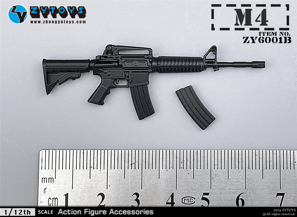 ZYTOYS 1/12 MP5 M4 AK47 P90 M1887 散弹 吃鸡游戏 兵人手办原色 - 图1