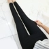 Quần legging 9 điểm bó sát mặc quần cạp cao co giãn chân thường xuyên bút chì quần dài học sinh hè Hàn Quốc - Quần tây thường quần legging nữ thể thao Quần tây thường