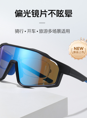 骑行防尘偏光太阳镜男士户外运动