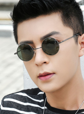 销量1.3W圆形复古墨镜偏光太阳镜