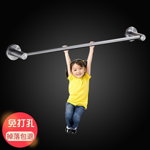 Towel rod Single lever free of punch 304 stainless steel toilet towel rack lengthened toilet bathroom bath towels