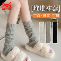 Pile Socks Socks Set Womens Autumn Winter Calf Socks Socks Warm Jk Nude Women Socks Knit Leggings White Lady Midsize Stockings Socks