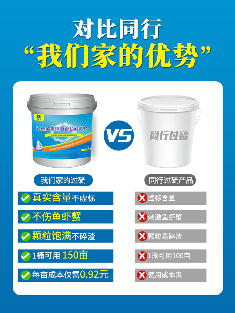 过硫酸氢钾复合盐改底王水产养殖鱼塘底改片颗粒虾蟹塘净水王增氧 - 图1