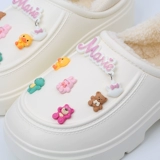 Солнечный цвет шаг на дерьмовых хлопковых тапочках Женские зимние милые мультипликационные девушки Перикардиальная водонепроницаем