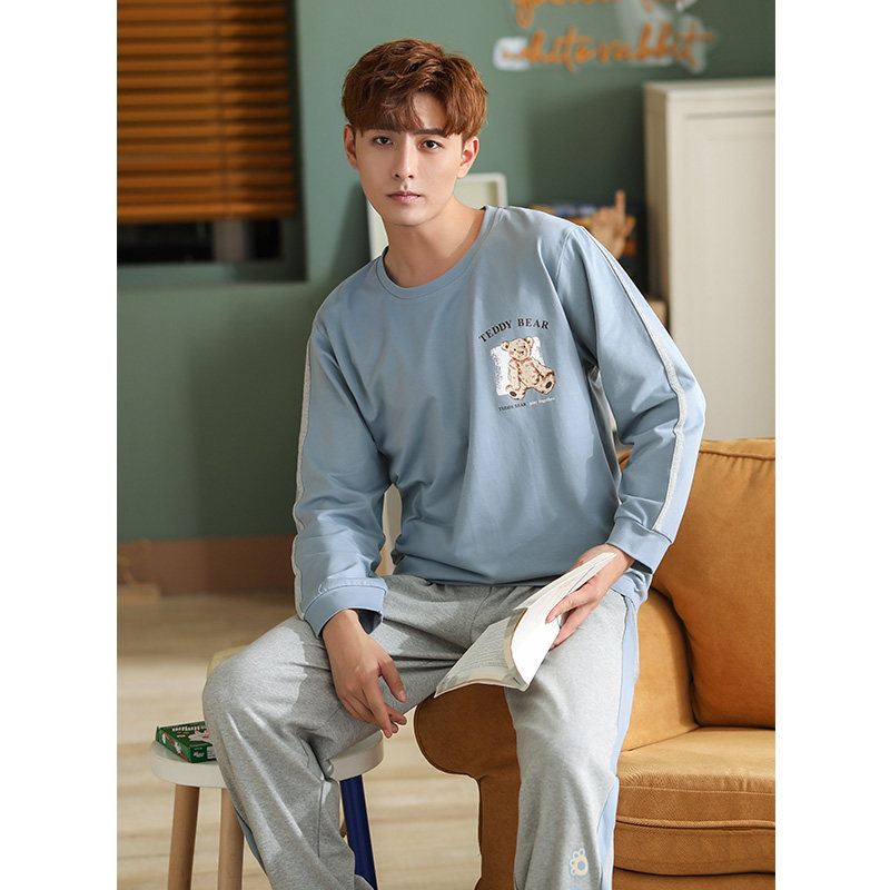 情侣春秋纯棉长袖可爱网红爆款睡衣 kerener可人儿睡衣/家居服套装