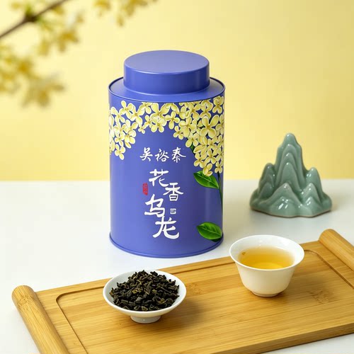 吴裕泰中华老字号桂花乌龙茶铁观音茶桂花香乌龙茶浓香罐装 - 图0