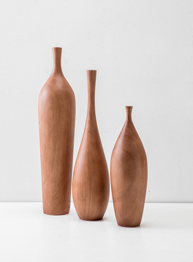 样板间花瓶木质工艺品装饰摆件