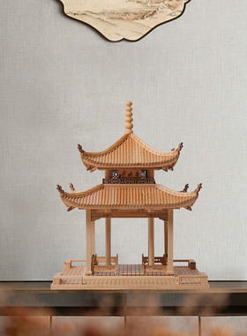 爱晚亭中式仿古建筑玄关装饰摆件