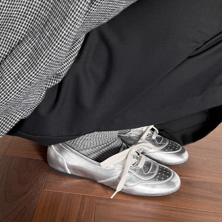 日常德训鞋女休闲系带百搭平底小白鞋真皮圆头单鞋软底小皮鞋中口,淘宝优惠券,粉丝福利购,淘宝优惠卷