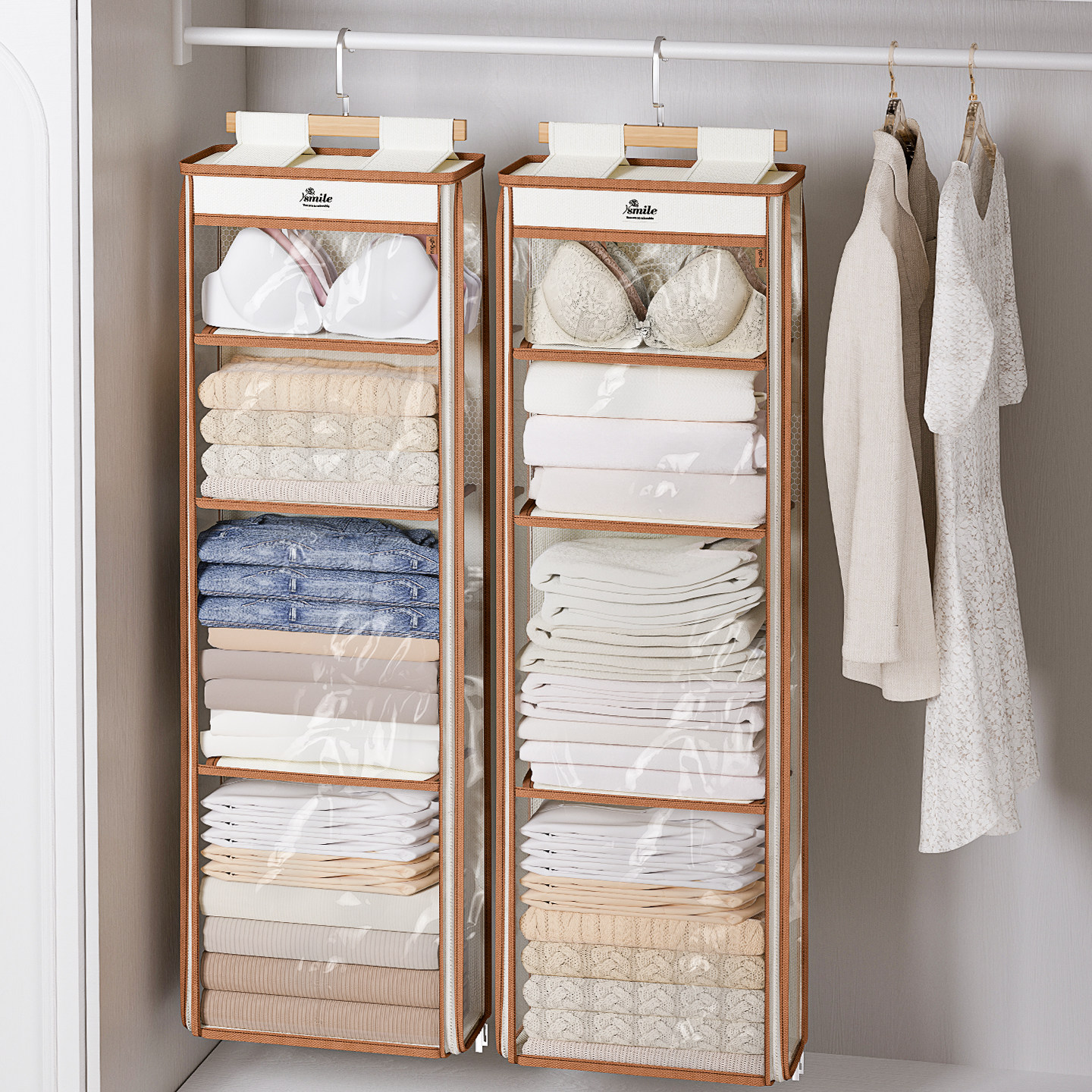 衣柜收纳挂袋悬挂式多层宿舍门后内衣内裤整理神器衣物包包置物架,淘宝优惠券,粉丝福利购,淘宝优惠卷