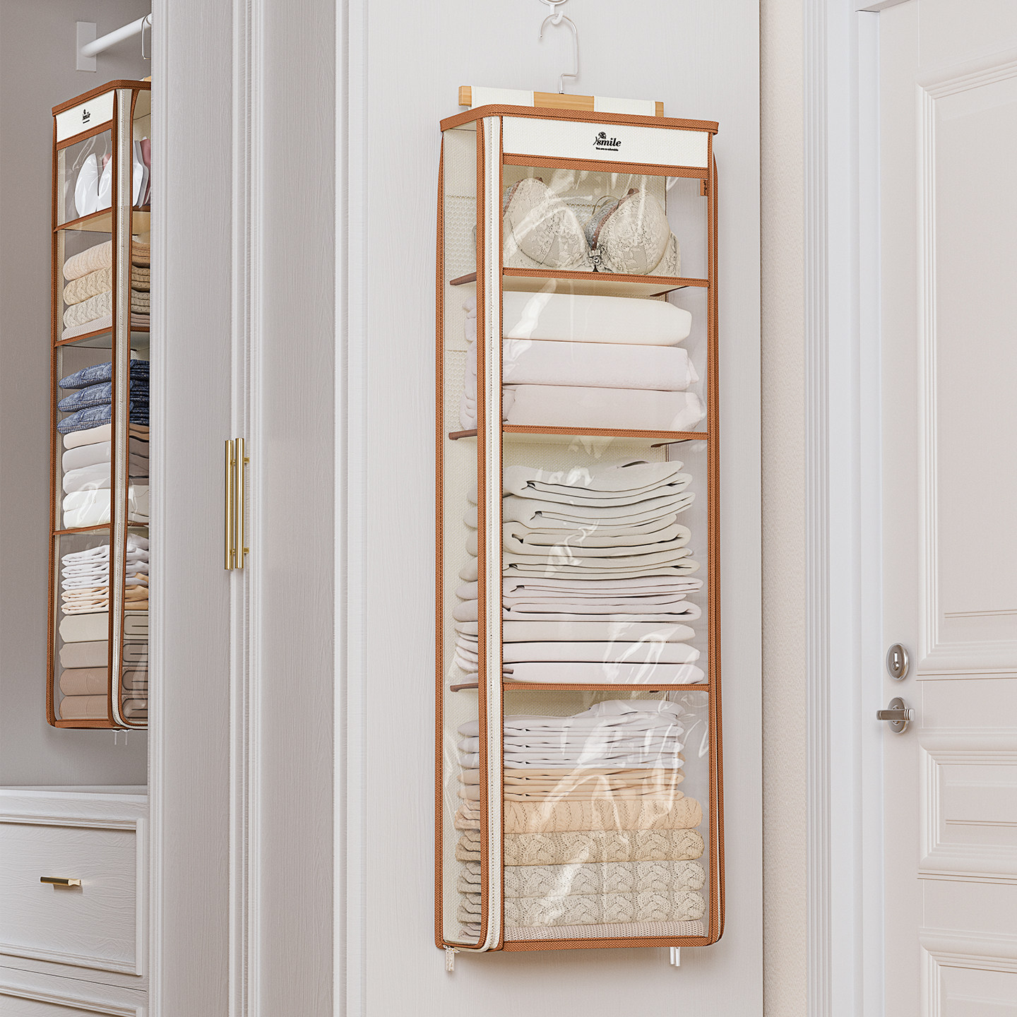 衣柜收纳挂袋悬挂式多层宿舍门后内衣内裤整理神器衣物包包置物架,淘宝优惠券,粉丝福利购,淘宝优惠卷