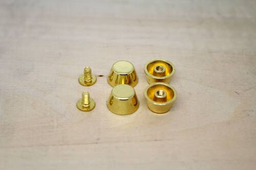18包邮DIY戒指项链手链饰品配件合金银色水桶朋克铆钉12x6mm - 图0