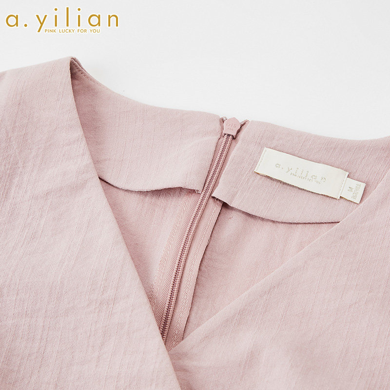 阿依莲2020新款夏季收腰显瘦连衣裙 ayilian连衣裙