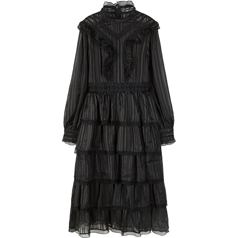 阿依莲2021新款优雅蕾丝女连衣裙 ayilian连衣裙