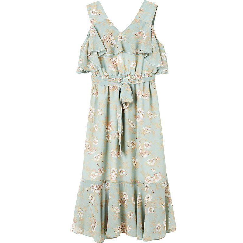 阿依莲2020夏季韩版浪漫雪纺 ayilian连衣裙