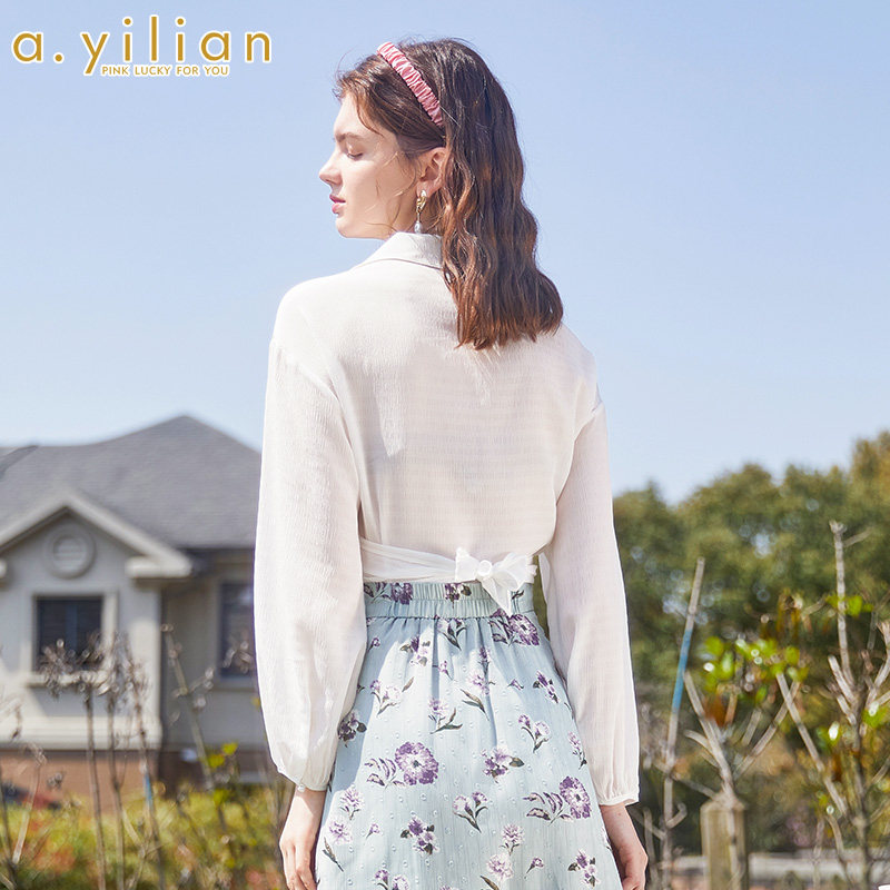 阿依莲2020夏季新款衬衫长袖防晒衣 ayilian衬衫