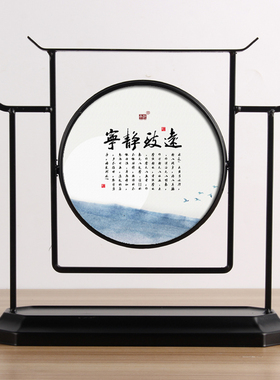 新中式风电视柜卧室禅意工艺品