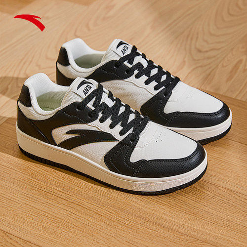 安踏元年厚底板鞋小零感运动鞋男官方正品低帮增高轻便休闲平底鞋 - 图1