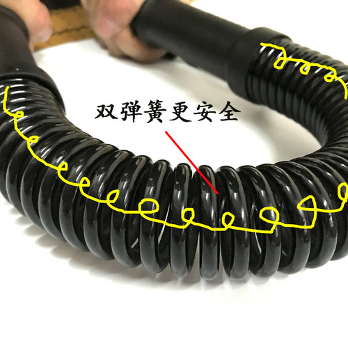 双林电镀臂力器包邮 双弹簧握力棒棍3040KG5060公斤扩胸臂肌健身 - 图0