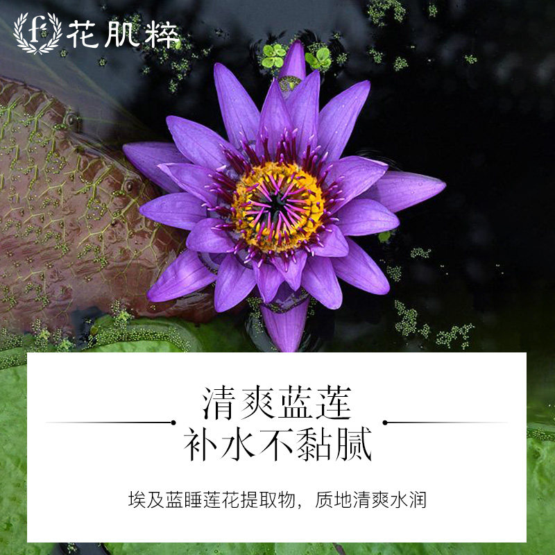 花肌粹蓝莲水乳液补水滋润面部护理 花肌粹面部护理套装
