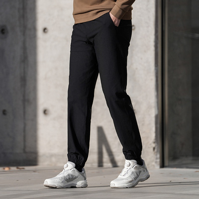 龙牙隐之游风针织束脚裤春秋休闲通勤柔软高弹透气显腿长休闲裤