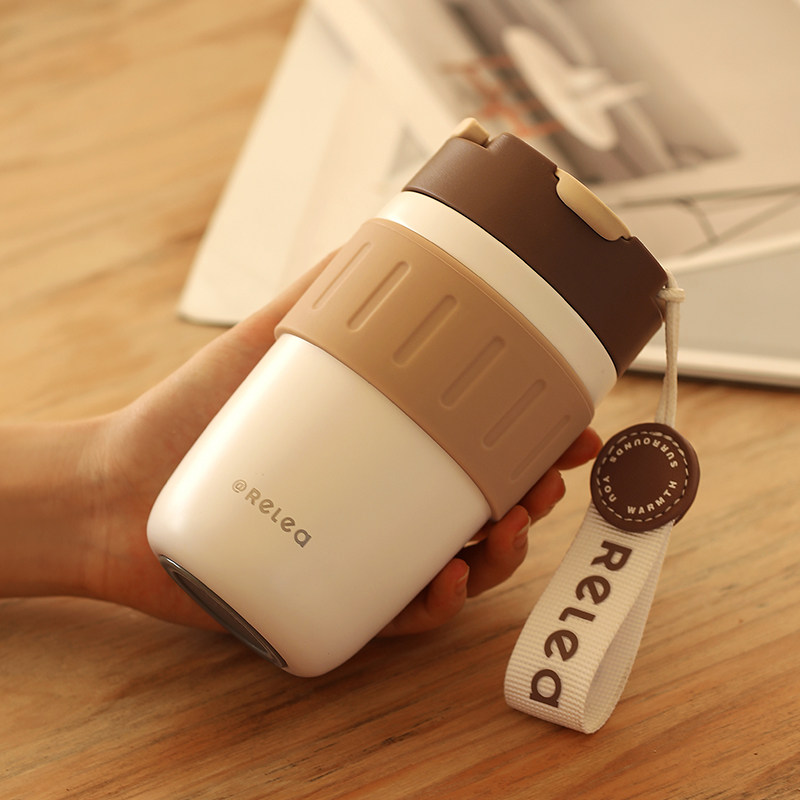 咖啡女士高颜值陶瓷杯子女生保温杯 物生物保温杯