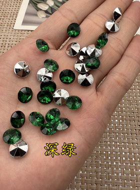 10mm圆形亚克力尖底水钻贴钻