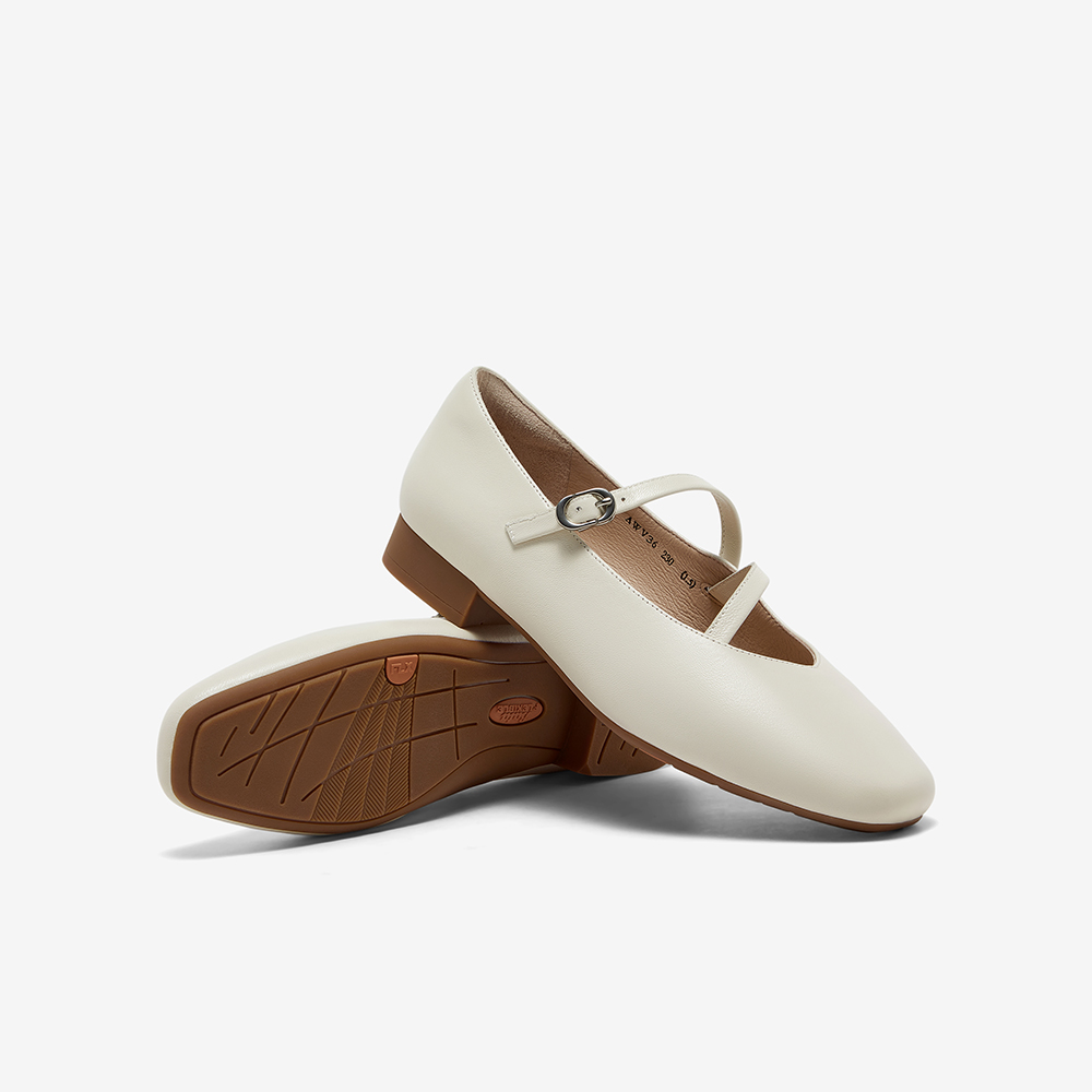 Bata浅口单鞋女2025春季商场新款通勤羊皮百搭软底玛丽珍AWV36AQ5 - 图2