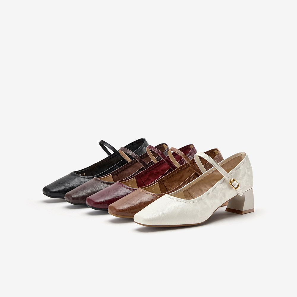 Bata羊皮书玛丽珍单鞋女秋商场新款复古软底浅口鞋8065DCQ5,淘宝优惠券,粉丝福利购,淘宝优惠卷