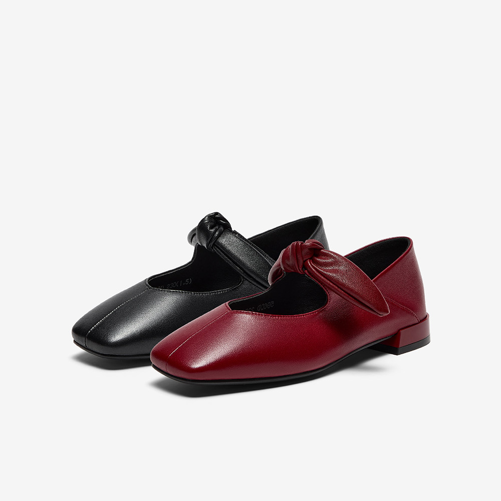 Bata复古玛丽珍女2025秋季新款羊皮软底通勤浅口娃娃单鞋596DDCQ5,淘宝优惠券,粉丝福利购,淘宝优惠卷