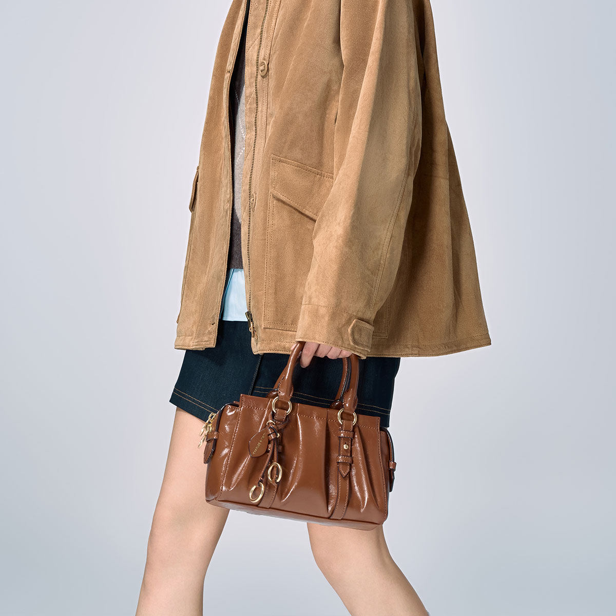 [新年礼物]CHARLES&KEITH25冬CK2-30671820褶皱包挂手提波士顿包,淘宝优惠券,粉丝福利购,淘宝优惠卷