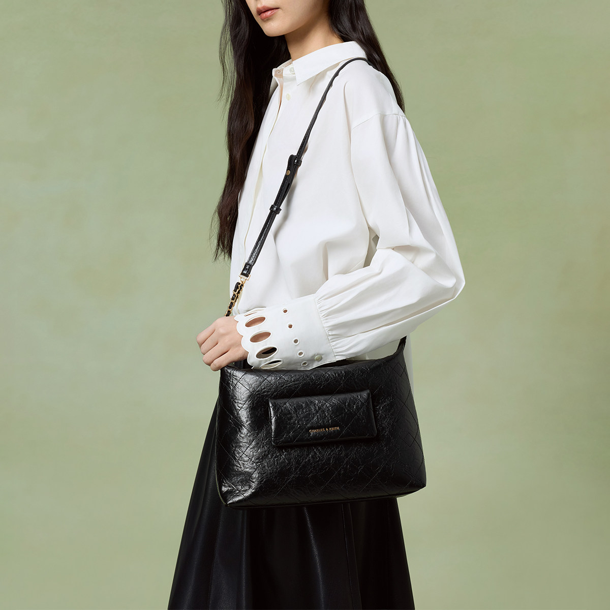 CHARLES&KEITH26春新品CK2-40671847大容量通勤托特包单肩斜挎包,淘宝优惠券,粉丝福利购,淘宝优惠卷