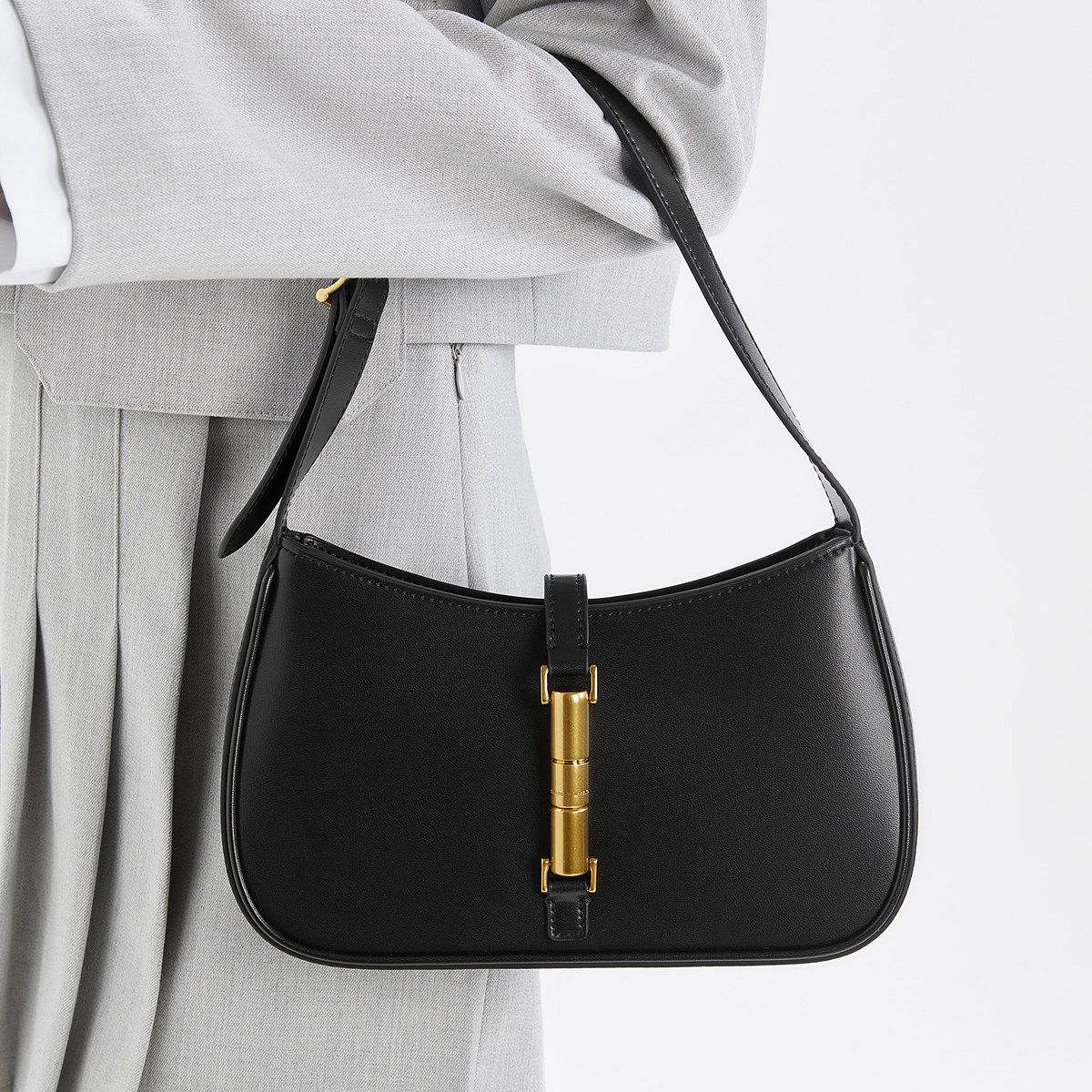 CHARLES&KEITH秋冬女包CK2-20151402简约温柔单肩斜挎腋下包女,淘宝优惠券,粉丝福利购,淘宝优惠卷