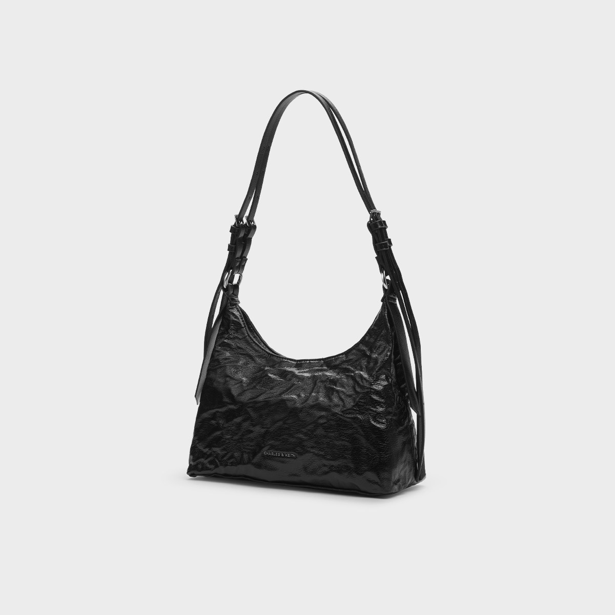 [新年礼物]CHARLES&KEITH腋下包CK2-40271360褶皱油蜡皮hobo包女,淘宝优惠券,粉丝福利购,淘宝优惠卷