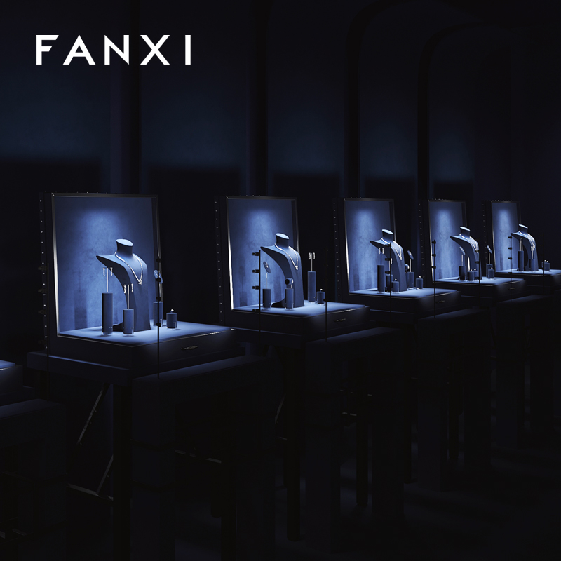 FANXI凡西设计款首饰展示架高级珠宝陈列展示道具项链吊坠人像架-图0