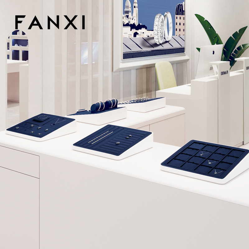 FANXI凡西珠宝首饰展示盘陈列道具戒指项链耳环专柜饰品展示架 - 图1