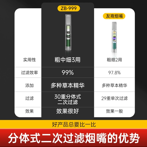 Zobo Zhengpai Kidirus Filter Толстая среда и тонкая три -с 30 тяжелыми одноразовыми одноразовыми подлинными карамельными фильтром дыма карамели