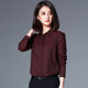 Burgund Furry Shirt für Frauen Langarm der Chic Frühling und Herbst Neues modisches Temperament Design Top Professional Shirt