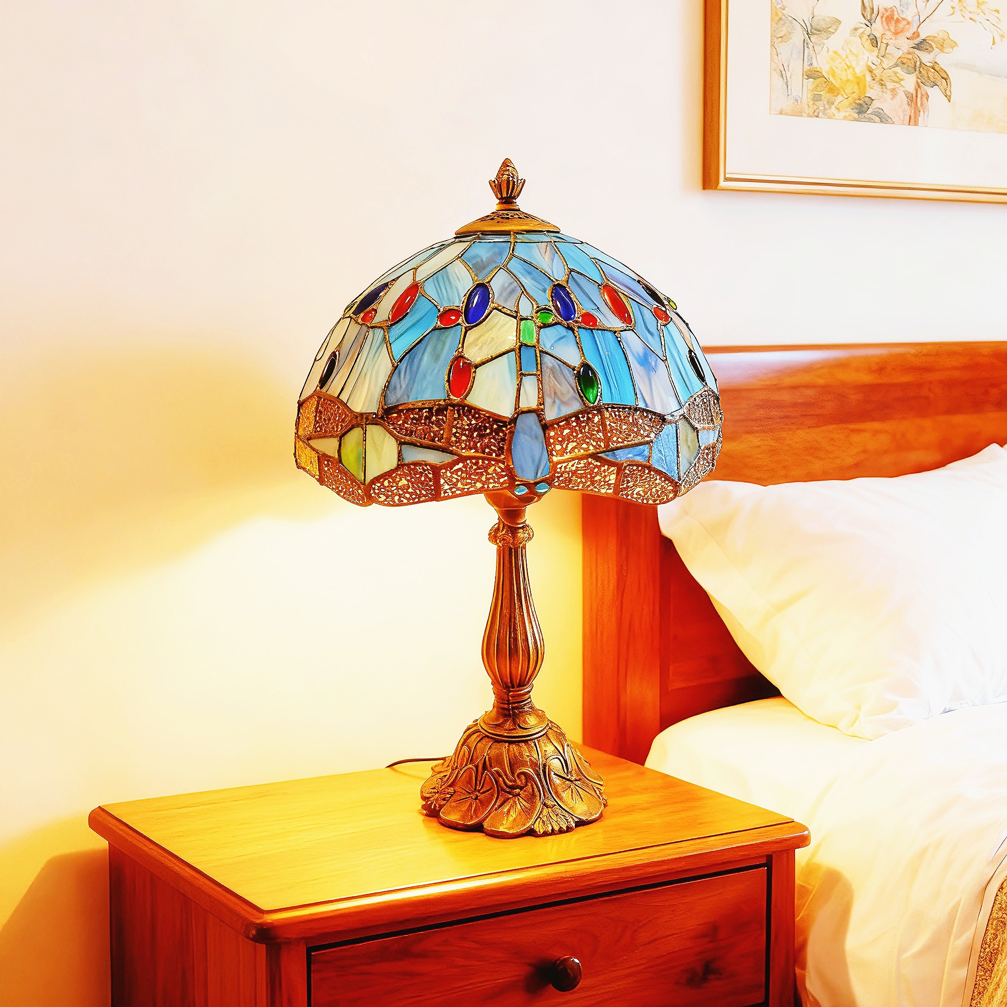 新款氛围高级感主卧美式复古台灯卧室床头灯欧式酒吧温馨装饰台灯