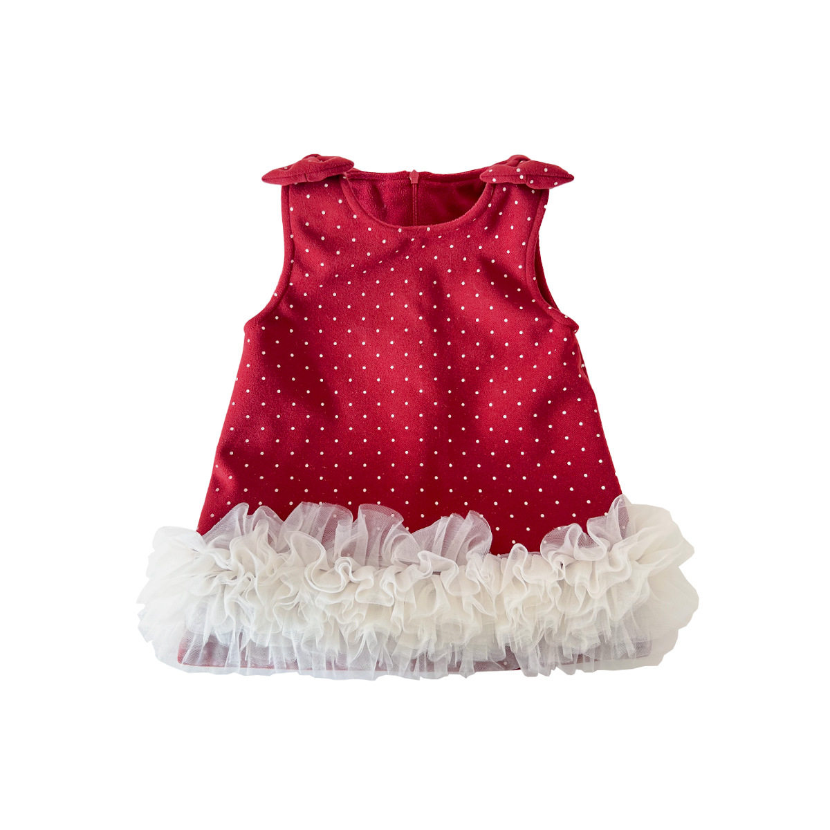 童装女装一岁女宝宝冬装背心裙婴幼儿洋气波点拜年服女童周岁生日,淘宝优惠券,粉丝福利购,淘宝优惠卷