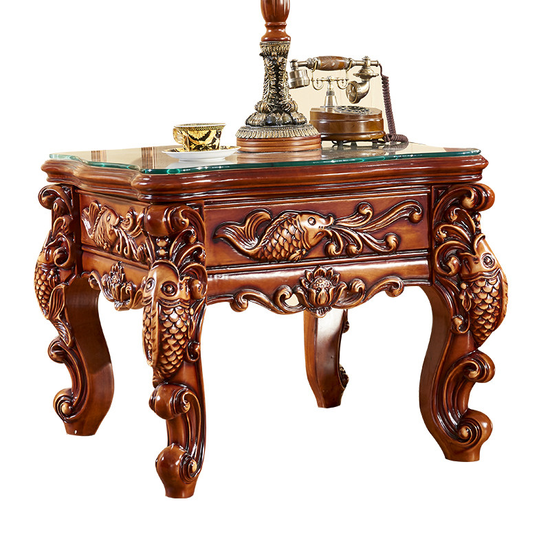 欧式角几边几美式沙发边几实木客厅边桌小茶几复古方几