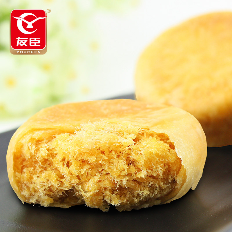 友臣散装肉松饼500g营养早餐面包糕点心零食美食小吃休闲食品整箱